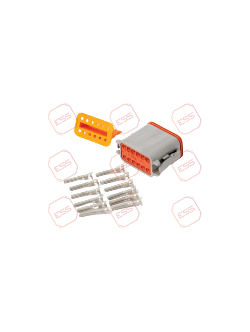 12-Pin Receptacle Connector Kit (Grey) - DT